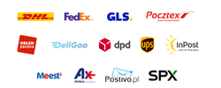 DHL, FedEx, GLS, InPost, DPD, UPS, Nova Poshta, Meest